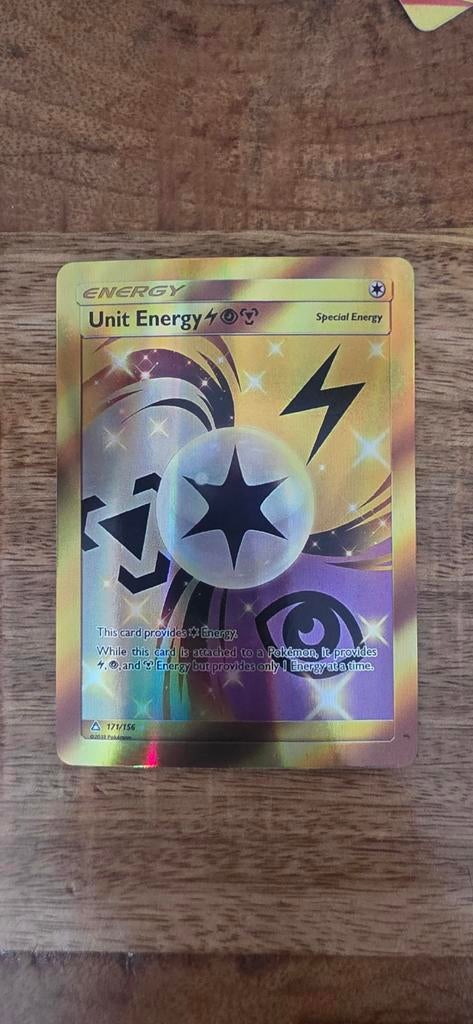 Pokémon TCG Unit Energy 171/156 Gold Secret Rare, Ophalen of Verzenden, Nieuw, Losse kaart