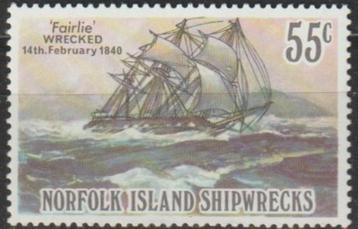 1894. Norfolk Eil. 293 pfr. Scheepswrak beschikbaar voor biedingen