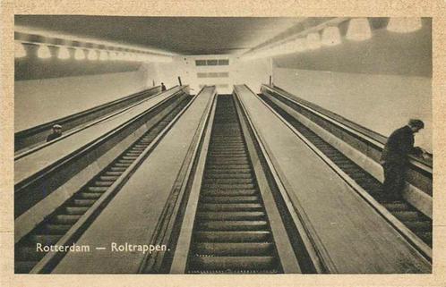 (377-607-023) Rotterdam Roltrappen Maastunnel, Verzamelen, Ansichtkaarten | Nederland, Zuid-Holland, Verzenden