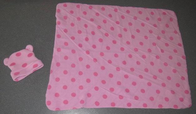 Roze omslagdoek met bijpassend mutsje, Kinderen en Baby's, Ophalen of Verzenden, Nieuw, Minder dan 70 cm, Bakerzak of Bakerdoek