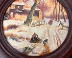 Winterlandschap olieverf gesigneerd, Ophalen of Verzenden