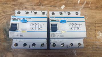 2x Hager Aardlekschakelaar 3 fase CD 440G 40A beschikbaar voor biedingen