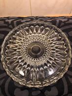 Antieke Glazen Hapjesschaal met Geslepen Patroon - Elegant D, Ophalen of Verzenden