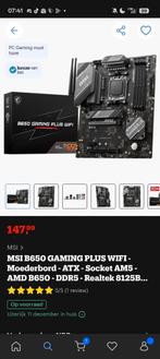 Msi b650 gaming + wifi AM5, DDR4, Ophalen of Verzenden, Zo goed als nieuw, ATX