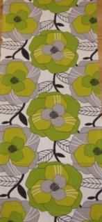 Vintage lap stof wit met groene bloemen Zweeds design, Hobby en Vrije tijd, Stoffen en Lappen, Groen, 30 tot 120 cm, 30 tot 200 cm