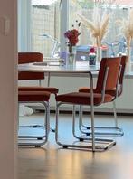 Tafel ovaal wit, chroom poten 234x102 cm, Ophalen, Gebruikt, 100 tot 150 cm, 200 cm of meer