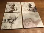 4 schilderijen met engeltjes leuk voor de kerst 28x28, Diversen, Kerst, Ophalen