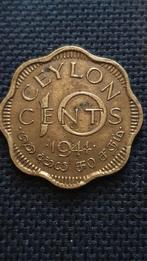 10 cents 1944 Ceylon, Postzegels en Munten, Munten | Azië, Ophalen of Verzenden, Zuid-Azië