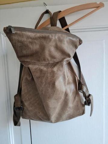 Cowboysbag rugtas - leer - olijfgroen beschikbaar voor biedingen