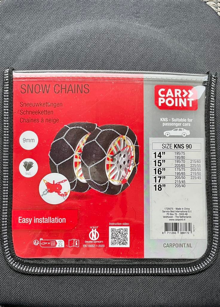 CarPoint sneeuwketting 9mm. Nooit gebruikt. Zie ook website, Ophalen, Zo goed als nieuw