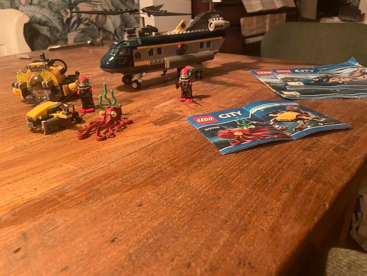 Snel weg | Lego diepzee helikopter 60093 en lego set 60090, Kinderen en Baby's, Speelgoed | Duplo en Lego, Zo goed als nieuw, Lego
