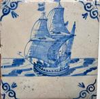 Antieke tegel boot schip 17e eeuws, Antiek en Kunst, Antiek | Wandborden en Tegels, Ophalen of Verzenden
