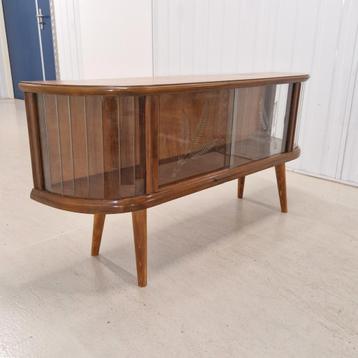 Vitrinekast vintage retro stijl uit jaren 50 60  beschikbaar voor biedingen
