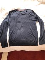 Tommy Hilfiger V-hals Trui - Donkerblauw - Maat L, Ophalen of Verzenden, Zo goed als nieuw, Maat 52/54 (L), Blauw