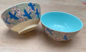 RICE schaaltjes met vogels en bloemen nieuw beschikbaar voor biedingen