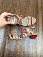 Camper sandalen - leer - beige / rood, Ophalen of Verzenden, Zo goed als nieuw, Rood, Sandalen of Muiltjes