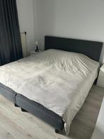 Tweepersoons Boxspring - Donkergrijs, Huis en Inrichting, Ophalen, Tweepersoons, Zo goed als nieuw, 200 cm