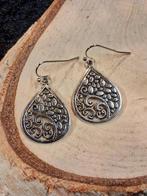 zilverkleurige vintage boho oorbellen "bali", Ophalen of Verzenden, Zilver, Overige materialen