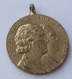 Draagpenning Huwelijk Juliana en Bernhard 1937 - Rotterdam, Postzegels en Munten, Penningen en Medailles, Verzenden, Overige materialen