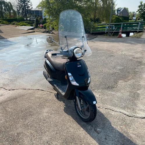 Sym Fiddle 2 Scooter ZWART ( BWJ 2010 ) VEEL OPTIES !!!, Fietsen en Brommers, Scooters | SYM, Gebruikt, Fiddle, Maximaal 45 km/u