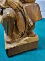 -	Beeld visser vintage aardewerk gesigneerd, Verzamelen, Ophalen of Verzenden