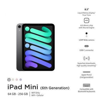 iPad mini 6 Allernieuwste model  256 GB met Pen & Extra’s 