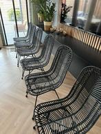 6 stuks eetkamer stoelen -rstan stoelen met metalen poten, Huis en Inrichting, Stoelen, Vijf, Zes of meer stoelen, Riet of Rotan