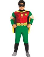 Verkleedkleren: Batman Robin Spierballen pak 134/140 NIEUW, Kinderen en Baby's, Carnavalskleding en Verkleedspullen, Nieuw, Jongen