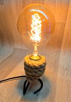 Mooie warm sfeervol tafellamp incl nieuwe LedFilement lamp, Metaal, Ophalen of Verzenden, Zo goed als nieuw, Minder dan 50 cm