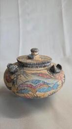 Verzegelde voorraadpot – handbeschilderd aardewerk, Ophalen of Verzenden
