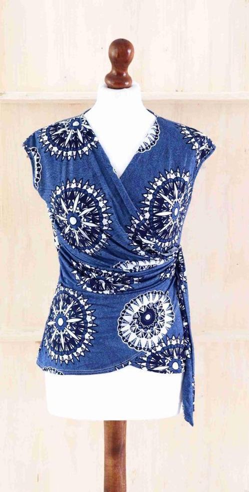 Wikkelshirt / top, 1 maat 36/40, blauw (nieuw), Kleding | Dames, Tops, Nieuw, Maat 38/40 (M), Blauw, Zonder mouw, Ophalen of Verzenden