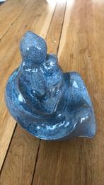 Geglazuurd aardewerken beeldje, 18/13 cm moeder en kind, Ophalen of Verzenden, Zo goed als nieuw