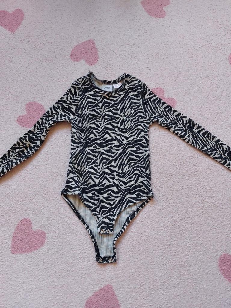 Zara Zebra Print Bodysuit maat 116, Meisje, Ophalen of Verzenden, Zo goed als nieuw, Zara