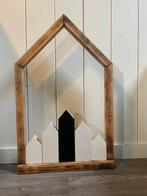 Decoratie, raamdecoratie, houten huisjes 88 cm hoog., Huis en Inrichting, Woonaccessoires | Overige, Ophalen of Verzenden, Zo goed als nieuw