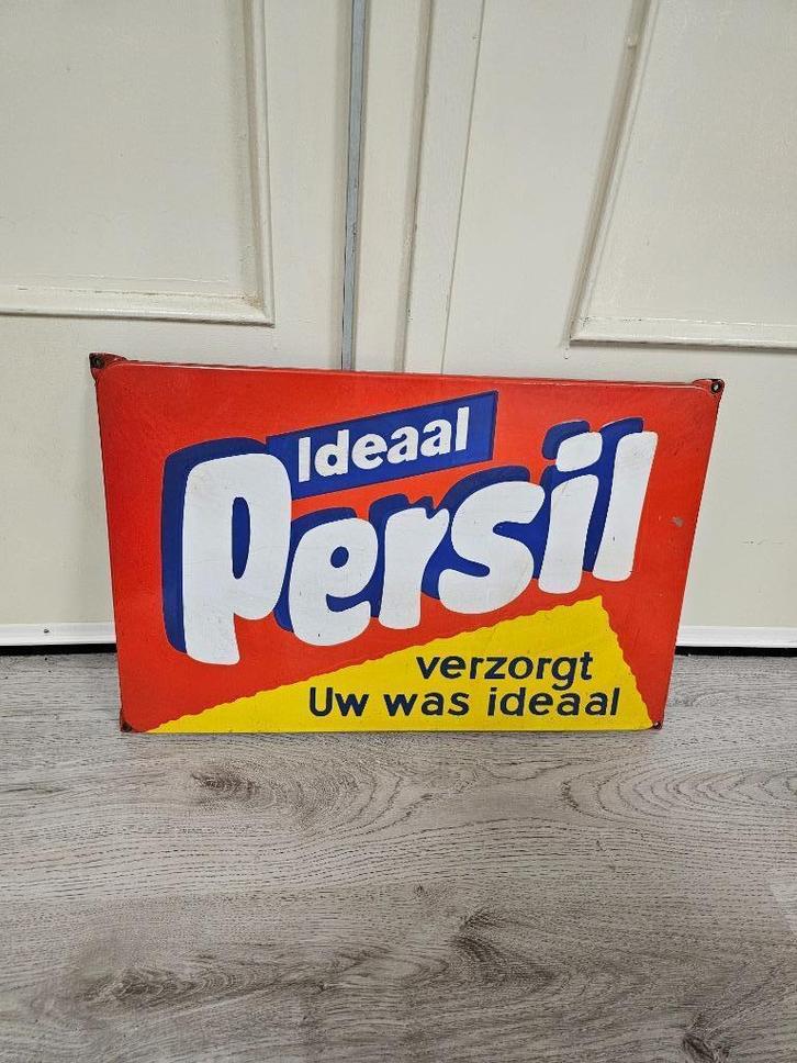 Zeldzaam Emaille reclamebord Persil!, Antiek en Kunst, Curiosa en Brocante, Ophalen