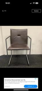 Arco Frame stoel 2 x eetkamerstiel grijs bekleding, Huis en Inrichting, Stoelen, Ophalen, Gebruikt, Twee, Metaal