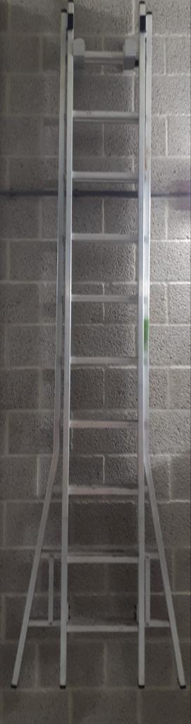 Ladder uitschuifbaar 2x10 NIEUW, Doe-het-zelf en Verbouw, Ladders en Trappen, Zo goed als nieuw, 4 meter of meer, Ophalen of Verzenden