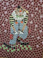 wandhanger mozaiek clown in lijst, Antiek en Kunst, Ophalen of Verzenden
