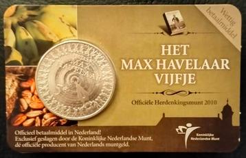 Max Havelaar 5,- Euromunt Coincard. beschikbaar voor biedingen