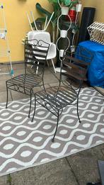 Tuinstoelen smeedijzer set 2 stuks brocante, Ophalen