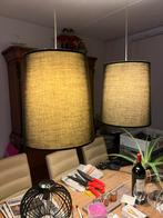 Hanglamp 2 aan een stuk. Zwarte stoffen kap, Huis en Inrichting, Lampen | Lampenkappen, Ophalen of Verzenden, Zo goed als nieuw