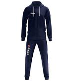 Partij van 9 trainingspakken in donkerblauw/wit met hoodie., Kleding | Heren, Sportkleding, Nieuw, Blauw, Ophalen of Verzenden