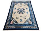 Handgeknoopt Oriental wol Ten Zien carpet China blue 214x305, Gebruikt, 200 cm of meer, Crème, Ophalen of Verzenden