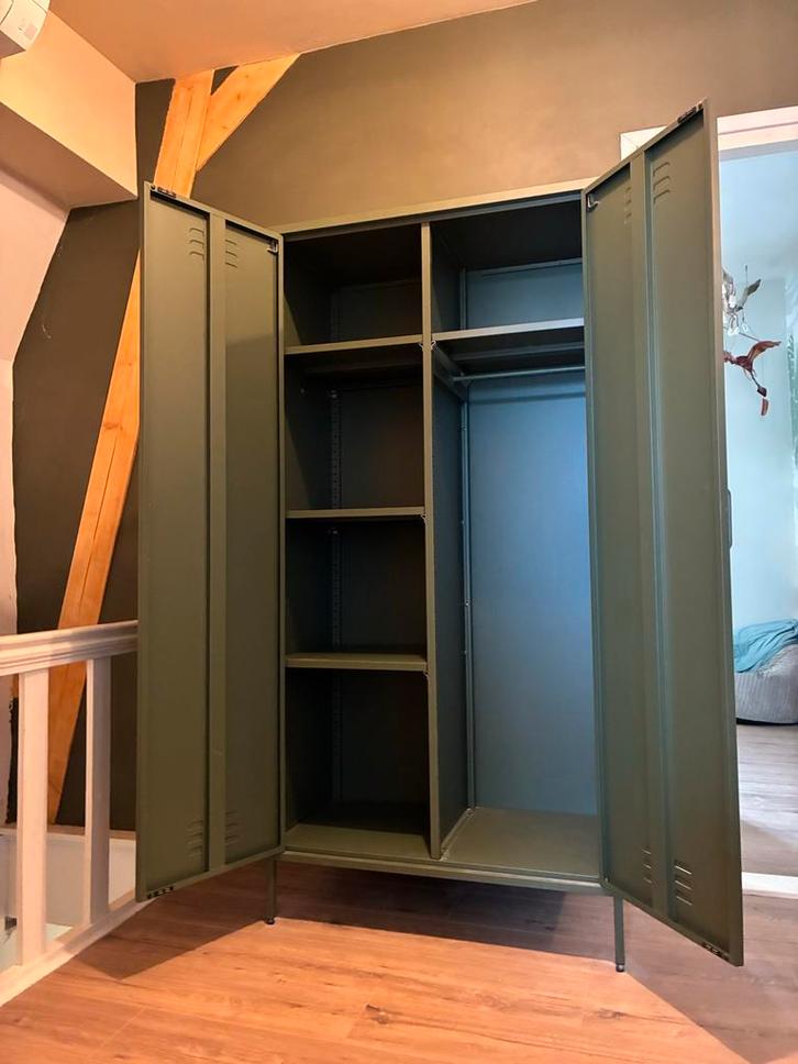 MaximaVida Lockerkast Finn - Olijfgroen, Huis en Inrichting, Kasten | Kledingkasten, Nieuw, 150 tot 200 cm, 50 tot 100 cm, 25 tot 50 cm