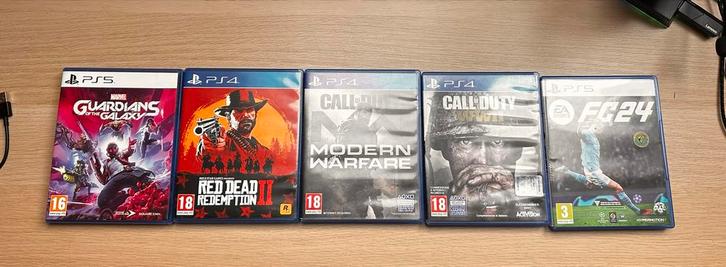 PS4/PS5 Games - Guardians, Red Dead, Call of Duty, FC24, Spelcomputers en Games, Games | Overige, Gebruikt, Avontuur en Actie