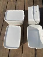 Plastic opbergbakjes , opbergboxen   met deksel , stapelbaar, Ophalen of Verzenden, Zo goed als nieuw, Minder dan 35 cm
