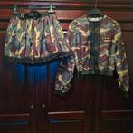 Camouflage kostuum rok en jasje - maat S/M, Kleding | Dames, Carnaval, Ophalen of Verzenden, Zo goed als nieuw, Kleding