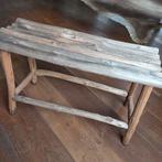 Bankje sitetable bijzettafel houten langwerpig tafeltje, Huis en Inrichting, Krukjes, Ophalen, Zo goed als nieuw, Hout