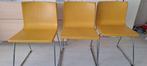 Ikea leren stoelen bernhard oker, Huis en Inrichting, Stoelen, Ophalen, Gebruikt, Twee, Overige kleuren