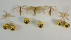 Gouden strikjes en kerstballen, 20 st. kerstversiering. W1, Diversen, Kerst, Tweedehands verkoop, Tweedehands verkoop, Gebruikt